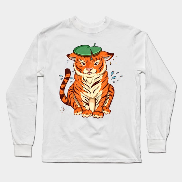 Chonky Water Tiger Long Sleeve T-Shirt by Leonie Jonk